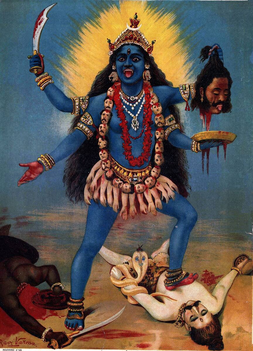 Traditional depiction of Kali
