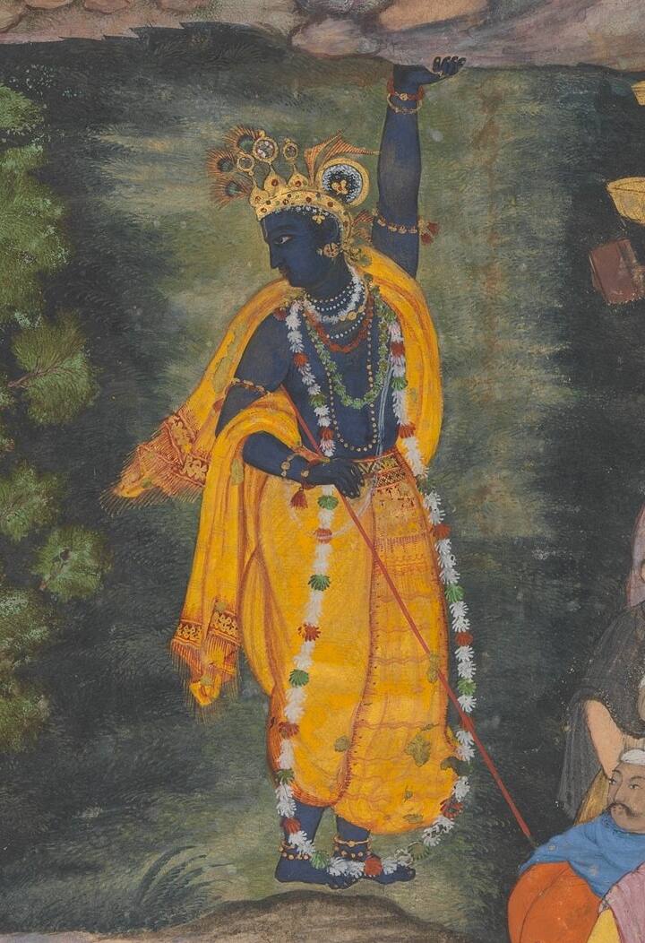 Traditional depiction of Krishna