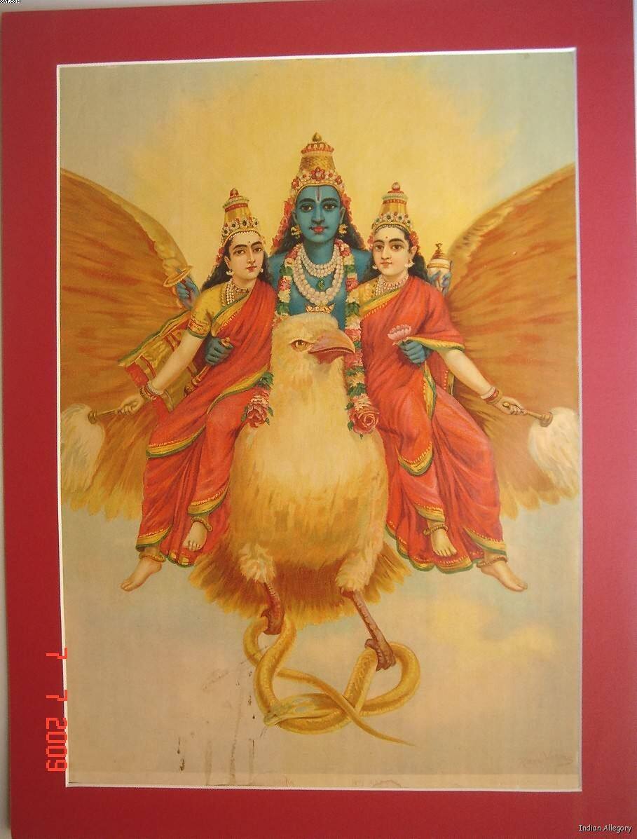 Traditional depiction of Vishnu