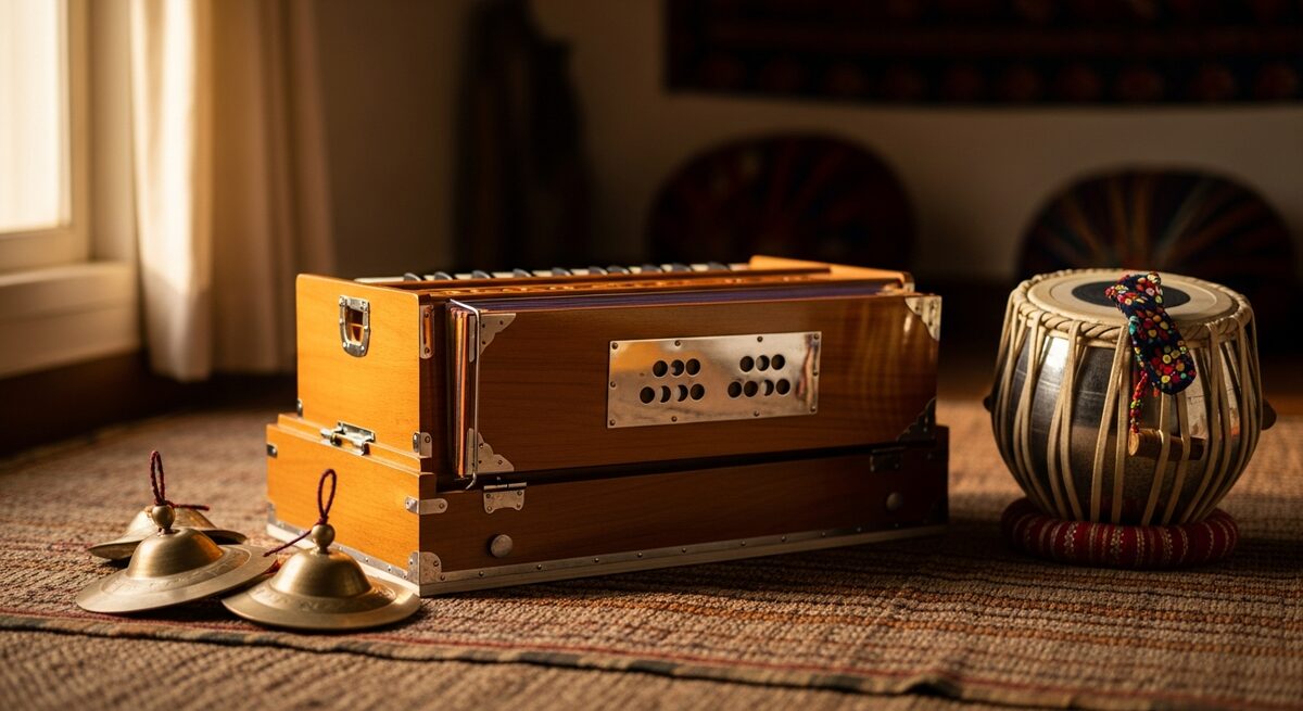 Kirtan Instruments: Harmonium, Tabla, Kartals, and More